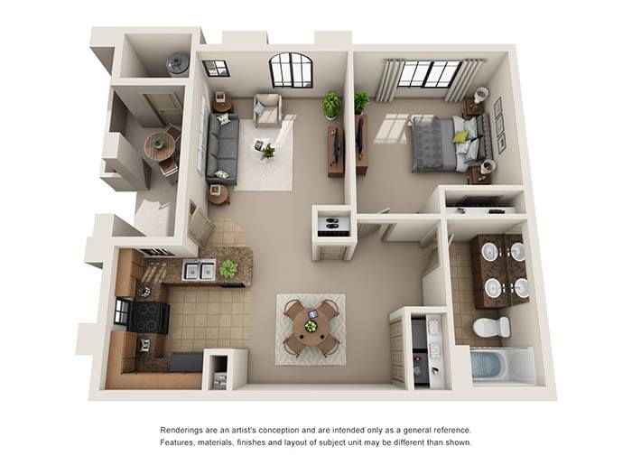 Floor plan layout diagram for A1